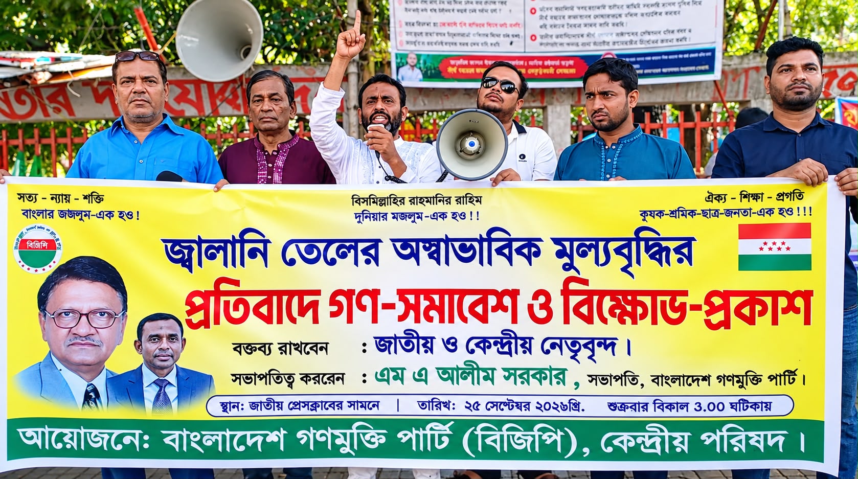 জ্বালানি তেলের লিটারপ্রতি ২০ টাকা মূল্যবৃদ্ধি প্রত্যাহারের দাবি গণমুক্তি পার্টির: জনগণের পকেট কেটে সংকটের বোঝা চাপানো চলবে না, হুঁশিয়ারি এম এ আলীম সরকারের