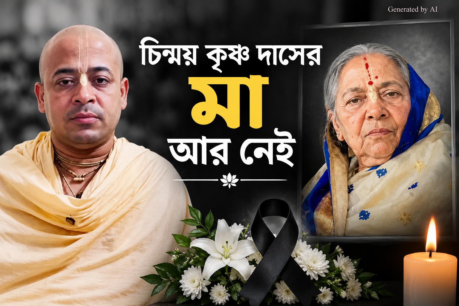কারাবন্দি চিন্ময় কৃষ্ণ দাসের মায়ের মৃত্যু, পারোলের আবেদন করবে পরিবার